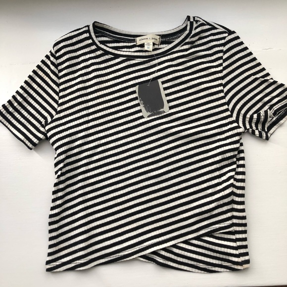 NWT Silence & Noise cropped ribbed t-shirt medium - Picture 1 of 4